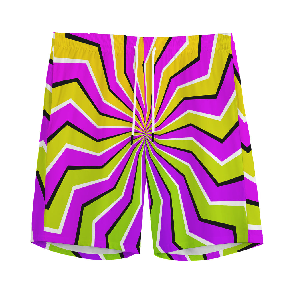 Colorful Dizzy Moving Optical Illusion Men's Sports Shorts