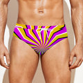 Colorful Dizzy Moving Optical Illusion Men's Swim Briefs