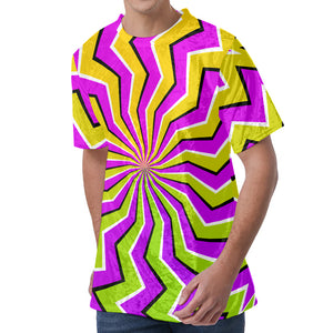 Colorful Dizzy Moving Optical Illusion Men's Velvet T-Shirt