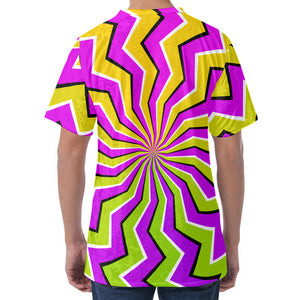 Colorful Dizzy Moving Optical Illusion Men's Velvet T-Shirt