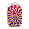 Colorful Dizzy Moving Optical Illusion Mesh Laundry Hamper