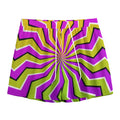 Colorful Dizzy Moving Optical Illusion Mesh Shorts