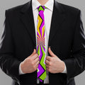 Colorful Dizzy Moving Optical Illusion Necktie