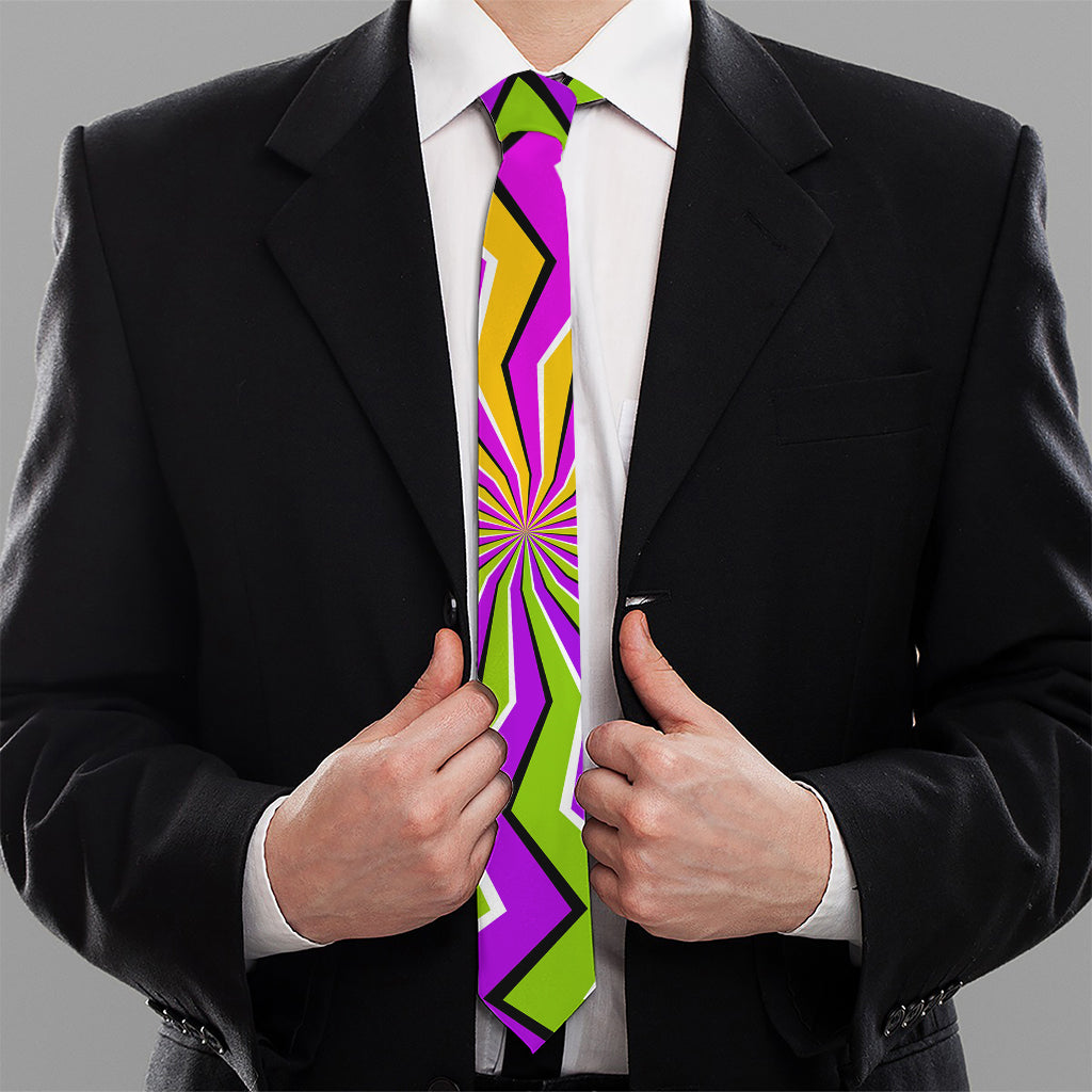 Colorful Dizzy Moving Optical Illusion Necktie