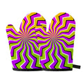 Colorful Dizzy Moving Optical Illusion Oven Mitts