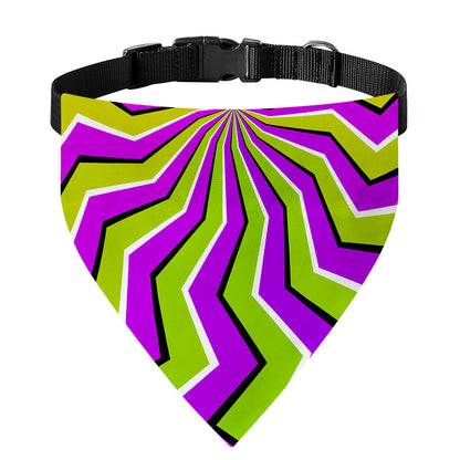 Colorful Dizzy Moving Optical Illusion Over The Collar Dog Bandana