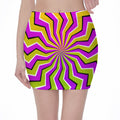 Colorful Dizzy Moving Optical Illusion Pencil Mini Skirt