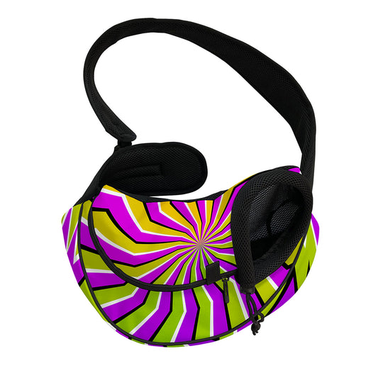 Colorful Dizzy Moving Optical Illusion Pet Sling Carrier