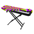 Colorful Dizzy Moving Optical Illusion Piano Keyboard Cover
