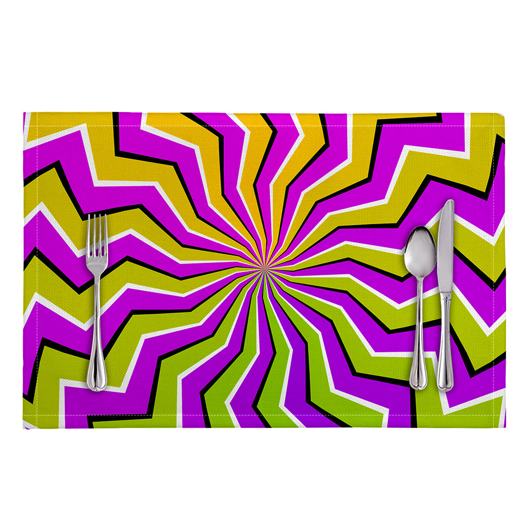 Colorful Dizzy Moving Optical Illusion Placemat