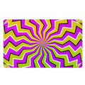 Colorful Dizzy Moving Optical Illusion Polyester Doormat