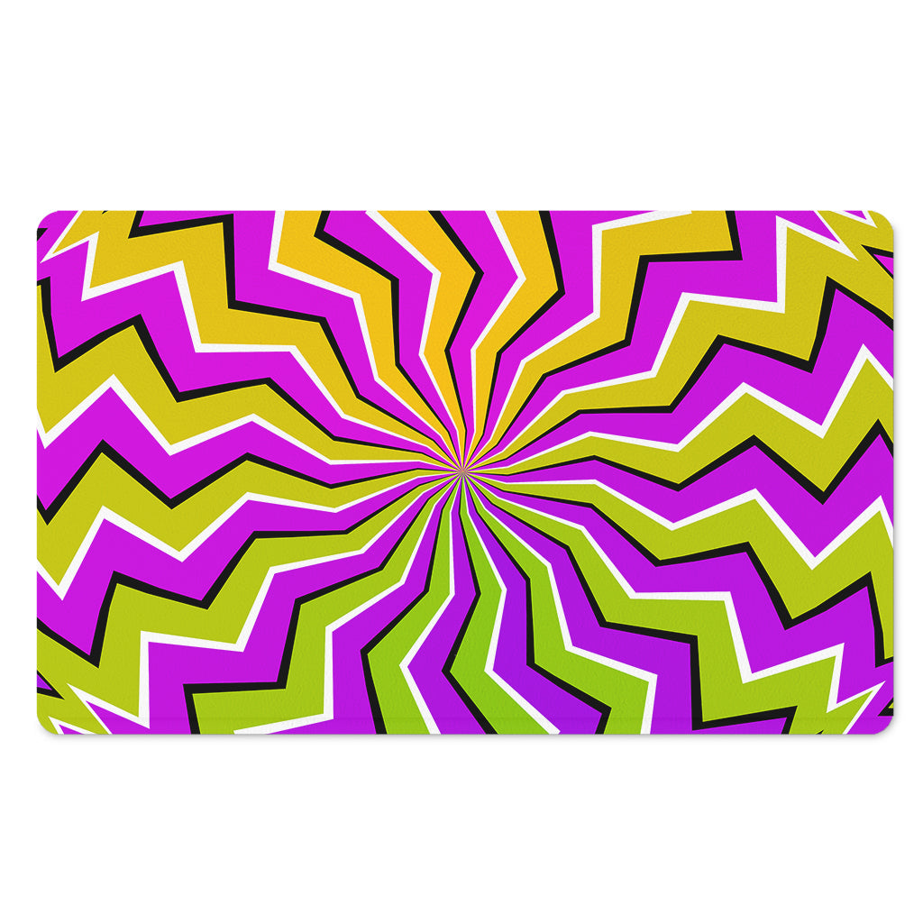 Colorful Dizzy Moving Optical Illusion Polyester Doormat