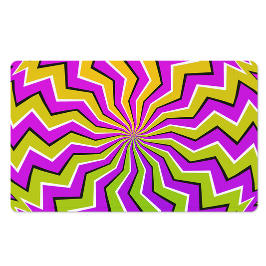 Colorful Dizzy Moving Optical Illusion Polyester Doormat