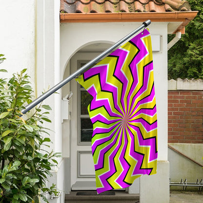 Colorful Dizzy Moving Optical Illusion Polyester Flag