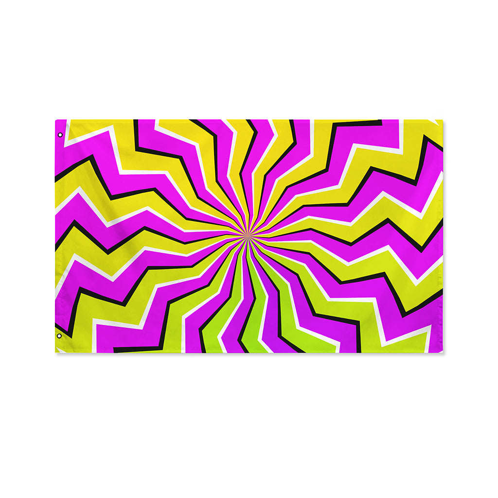 Colorful Dizzy Moving Optical Illusion Polyester Flag