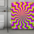 Colorful Dizzy Moving Optical Illusion Polyester Shower Curtain