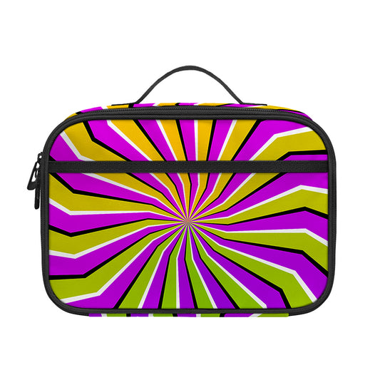 Colorful Dizzy Moving Optical Illusion Portable Lunch Bag