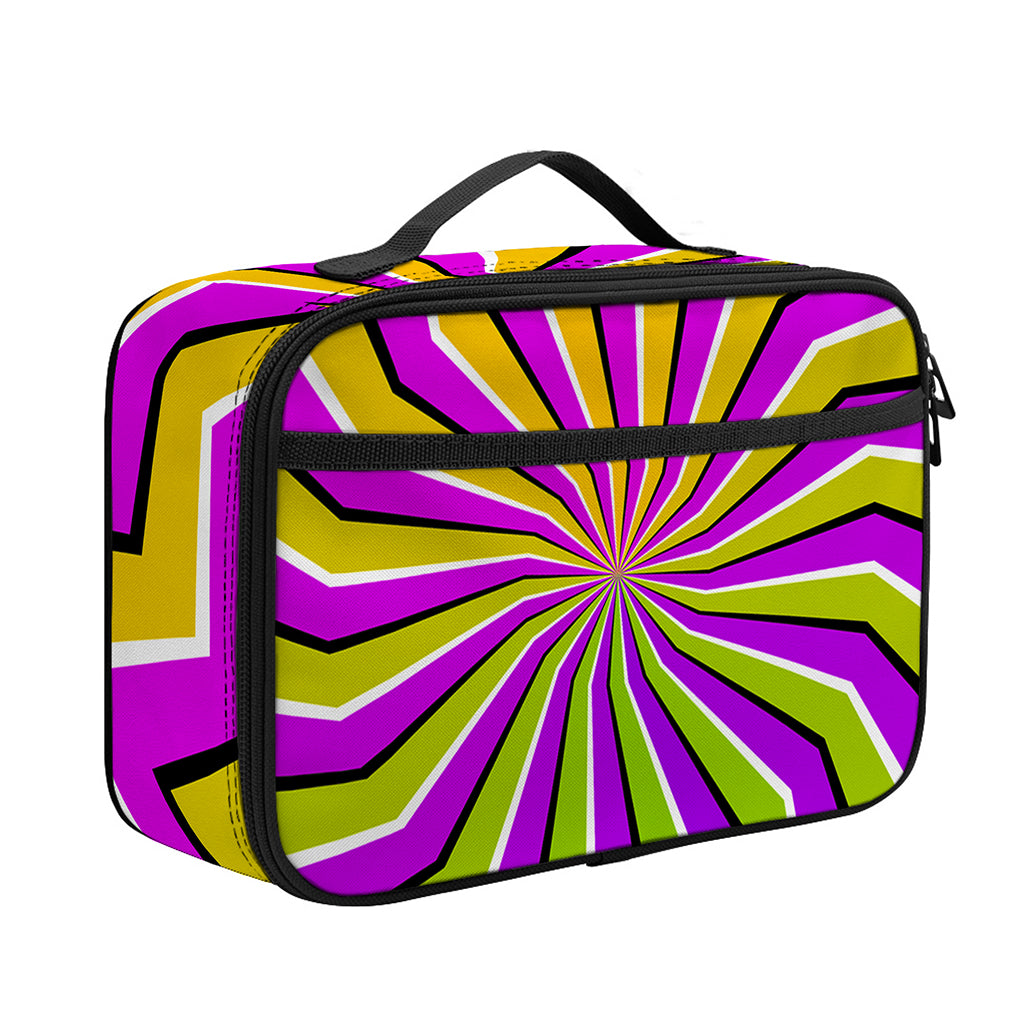 Colorful Dizzy Moving Optical Illusion Portable Lunch Bag