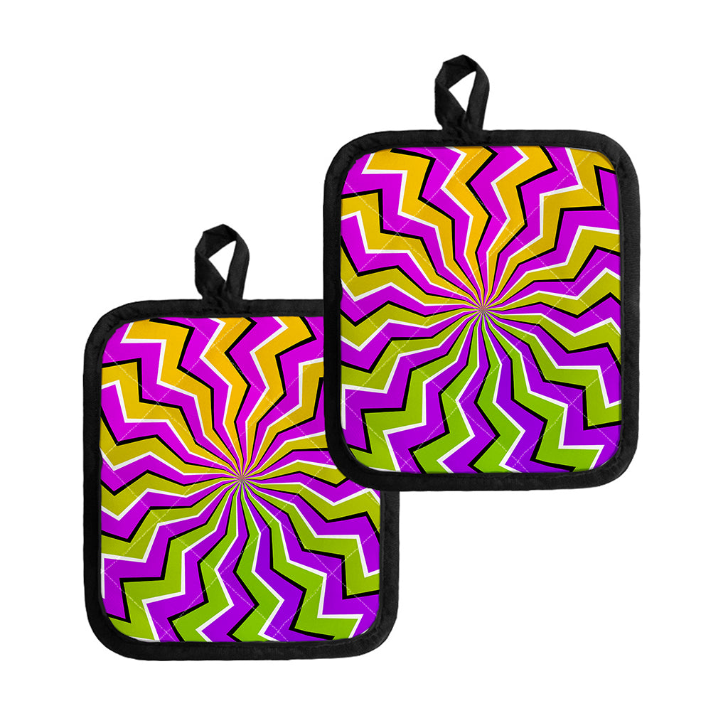Colorful Dizzy Moving Optical Illusion Pot Holders