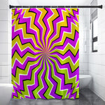 Colorful Dizzy Moving Optical Illusion Premium Shower Curtain
