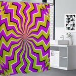 Colorful Dizzy Moving Optical Illusion Premium Shower Curtain
