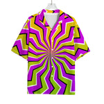 Colorful Dizzy Moving Optical Illusion Rayon Hawaiian Shirt