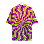 Colorful Dizzy Moving Optical Illusion Rayon Hawaiian Shirt