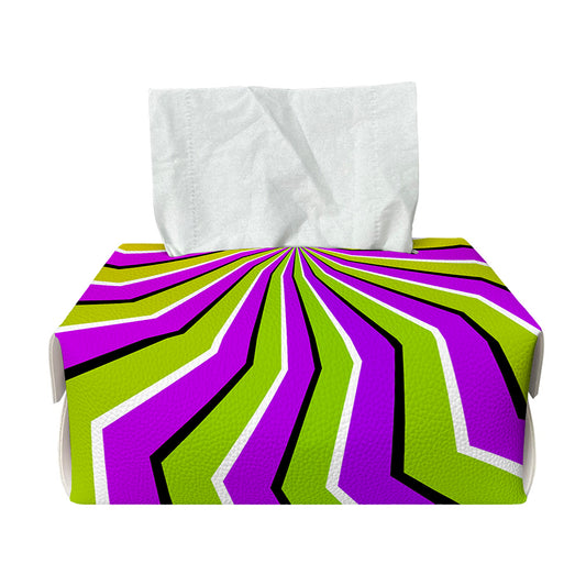 Colorful Dizzy Moving Optical Illusion Rectangle Tissue Box Cover