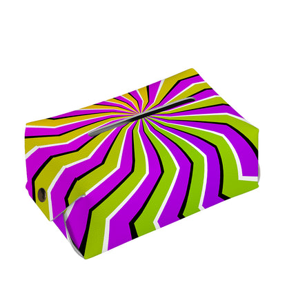 Colorful Dizzy Moving Optical Illusion Rectangle Tissue Box Cover