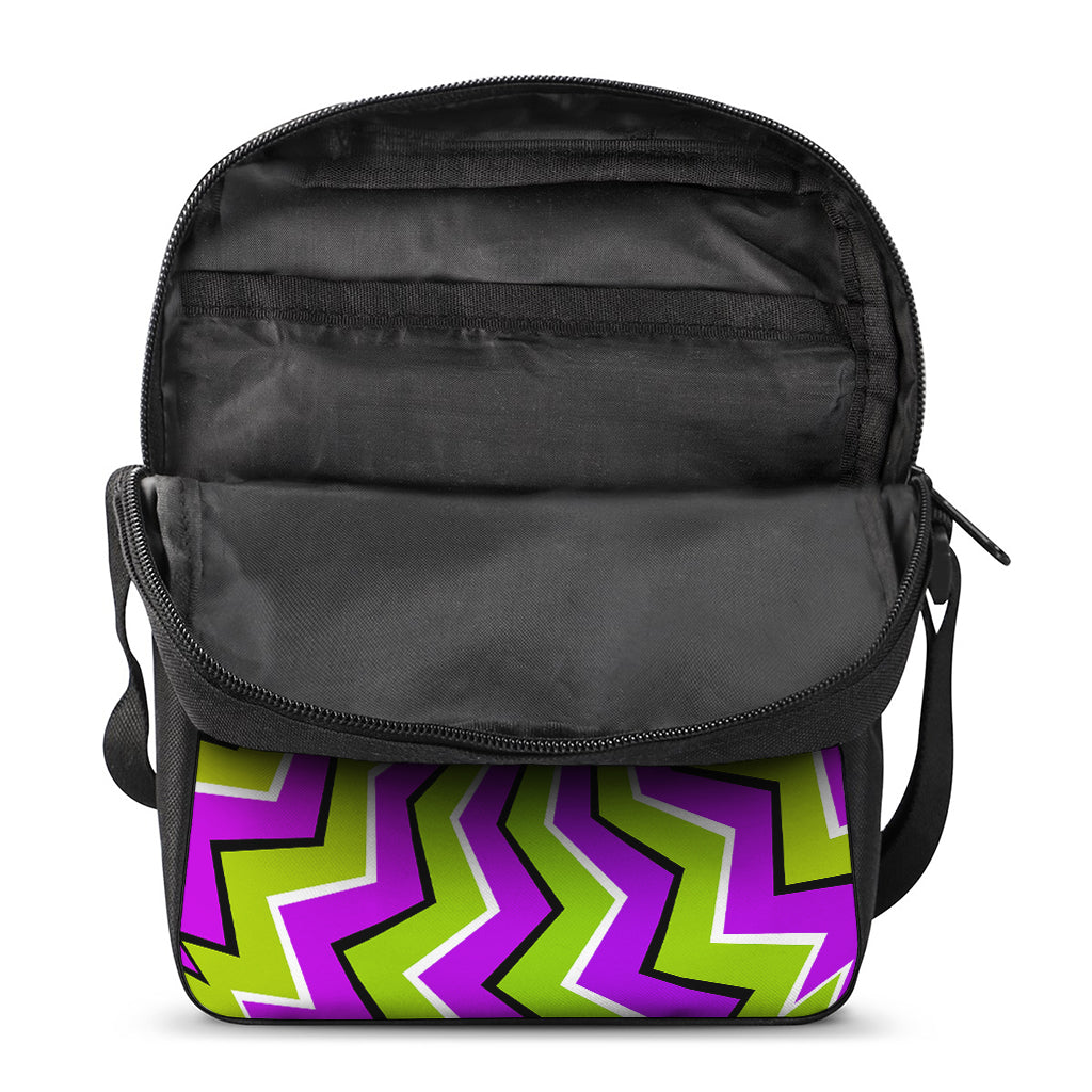 Colorful Dizzy Moving Optical Illusion Rectangular Crossbody Bag