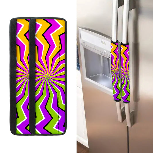 Colorful Dizzy Moving Optical Illusion Refrigerator Handle Covers