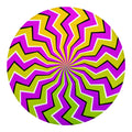 Colorful Dizzy Moving Optical Illusion Round Blanket