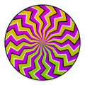 Colorful Dizzy Moving Optical Illusion Round Floor Mat