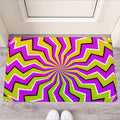 Colorful Dizzy Moving Optical Illusion Rubber Doormat
