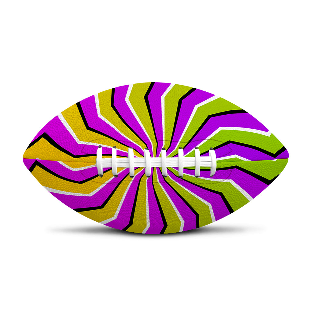 Colorful Dizzy Moving Optical Illusion Rugby Ball