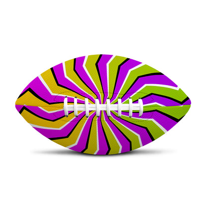 Colorful Dizzy Moving Optical Illusion Rugby Ball