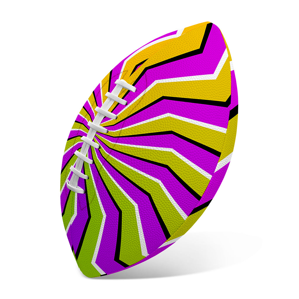 Colorful Dizzy Moving Optical Illusion Rugby Ball
