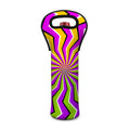 Colorful Dizzy Moving Optical Illusion Single Neoprene Wine Tote