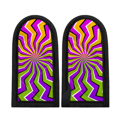 Colorful Dizzy Moving Optical Illusion Skillet Handle Cover