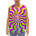 Colorful Dizzy Moving Optical Illusion Sleeveless Baseball Jersey