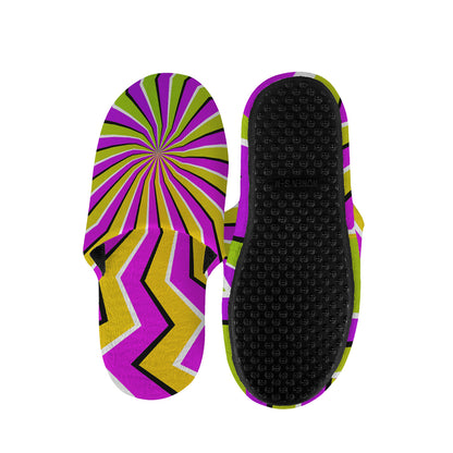 Colorful Dizzy Moving Optical Illusion Slippers