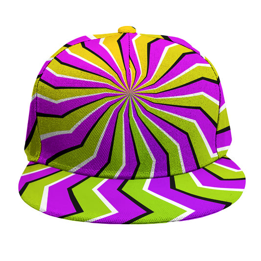 Colorful Dizzy Moving Optical Illusion Snapback Cap