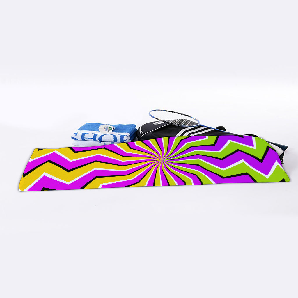 Colorful Dizzy Moving Optical Illusion Sports Towel