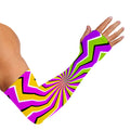 Colorful Dizzy Moving Optical Illusion Sun Protection Arm Sleeves
