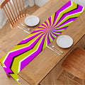 Colorful Dizzy Moving Optical Illusion Table Runner