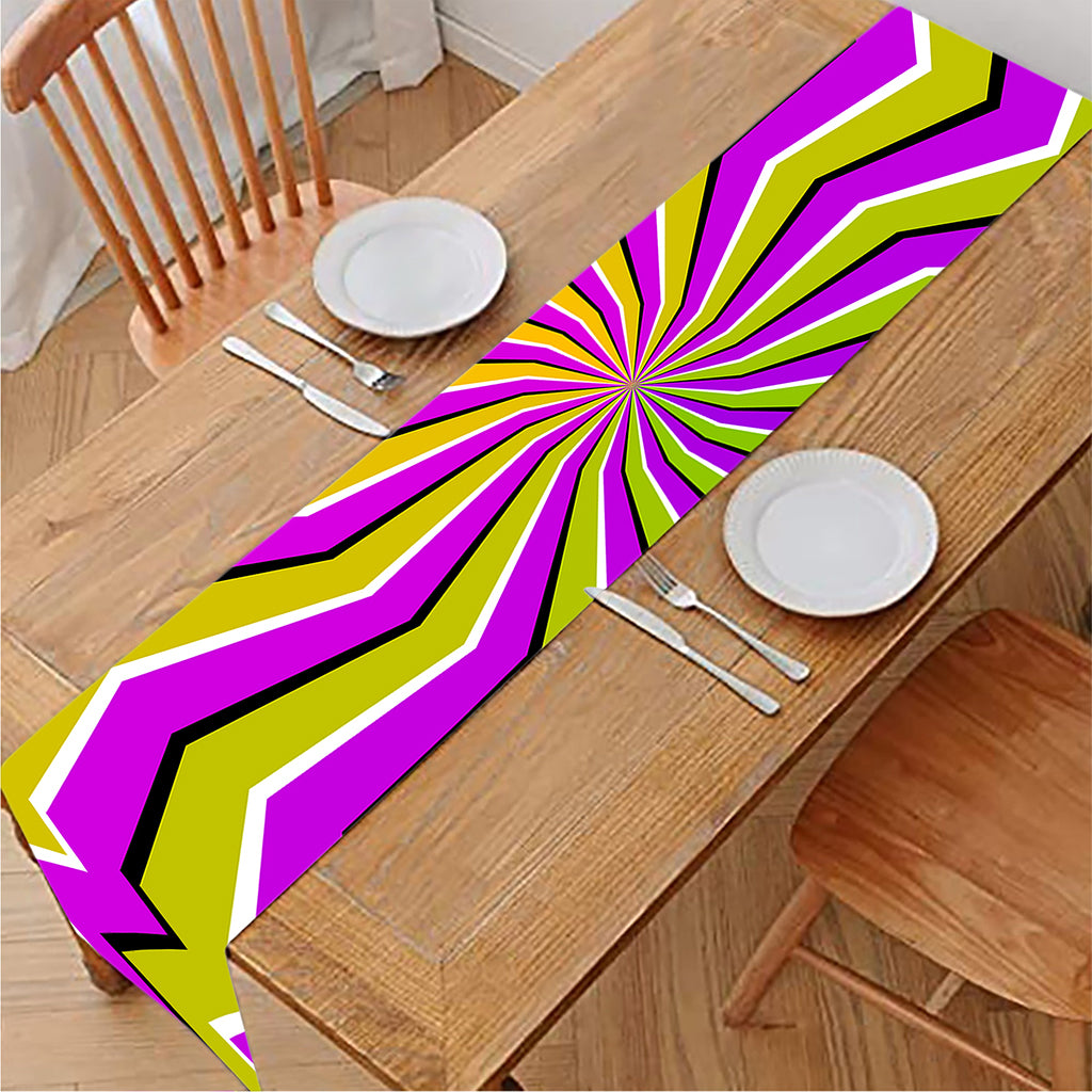 Colorful Dizzy Moving Optical Illusion Table Runner