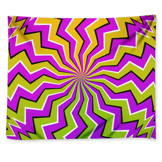 Colorful Dizzy Moving Optical Illusion Tapestry