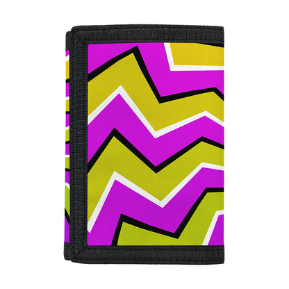 Colorful Dizzy Moving Optical Illusion Trifold Wallet