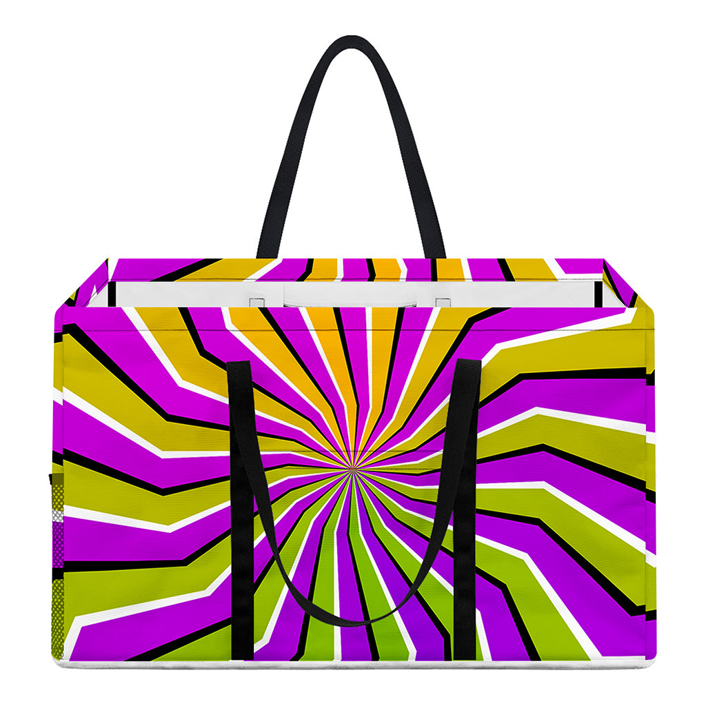 Colorful Dizzy Moving Optical Illusion Utility Tote Bag