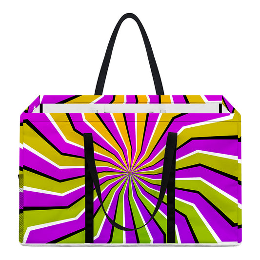 Colorful Dizzy Moving Optical Illusion Utility Tote Bag